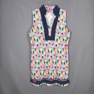 Simply Southern Dress Womens Large Pineapple Sleeveless Tropical Resort Cruise